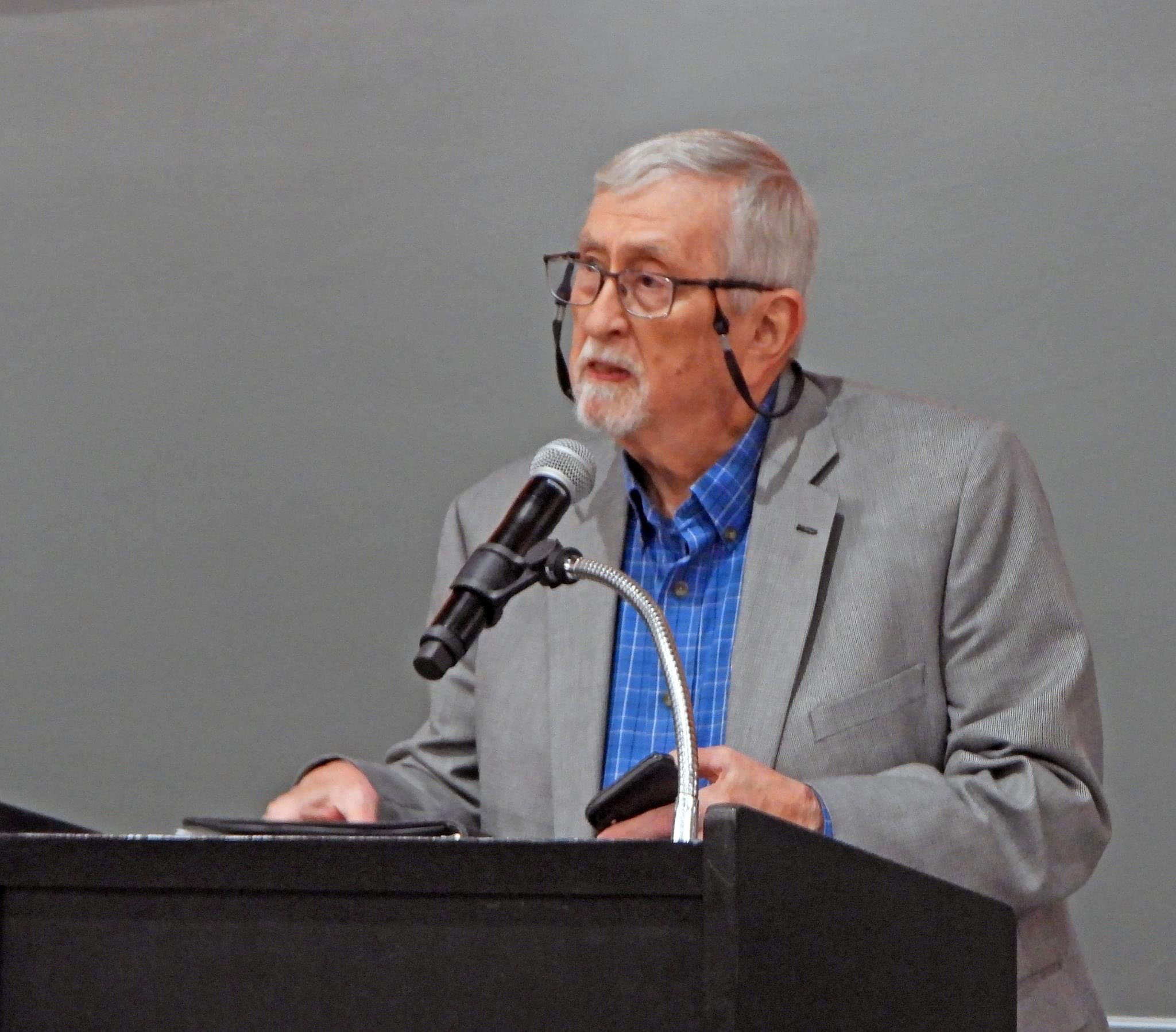 Me Reading at Scissortail 2023 Alan Gann photo